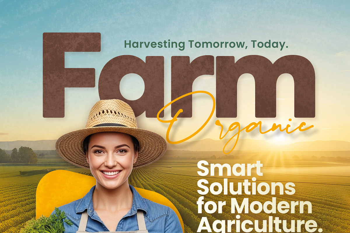 Organic Farming Flyer Template, a Flyer Template by grafilker (Photo 2 of 2)