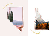 US State Illustration Vector Pack, an Illustration by Wildflower June (Thumbnail 2 of 4)
