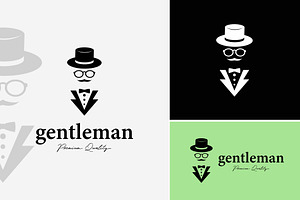 Gentleman Logo In A Formal Suit Icon