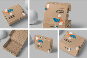 Realistic Mailer Box Mockup, a Packaging Mockup by megostudi0
