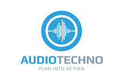 AudioTechno Logo Template, a Branding & Logo Template by Creativenauts (Thumbnail 1 of 4)