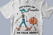 Cowboy Skeleton Pumpkin Halloween PN, a Graphic by olgasallom (Thumbnail 3 of 3)