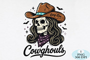 Long Live Cowghouls Skeleton Cowgirl, a Seasonal Illustration by Daily.Designs (Thumbnail 1 of 5)
