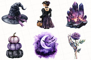 Purple Halloween Sublimation Clipart, an Illustration by OK Design (Thumbnail 3 of 5)