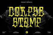 CS Corpse Stamp, a Sans Serif Font by Craft Supply Co. (Thumbnail 1 of 8)