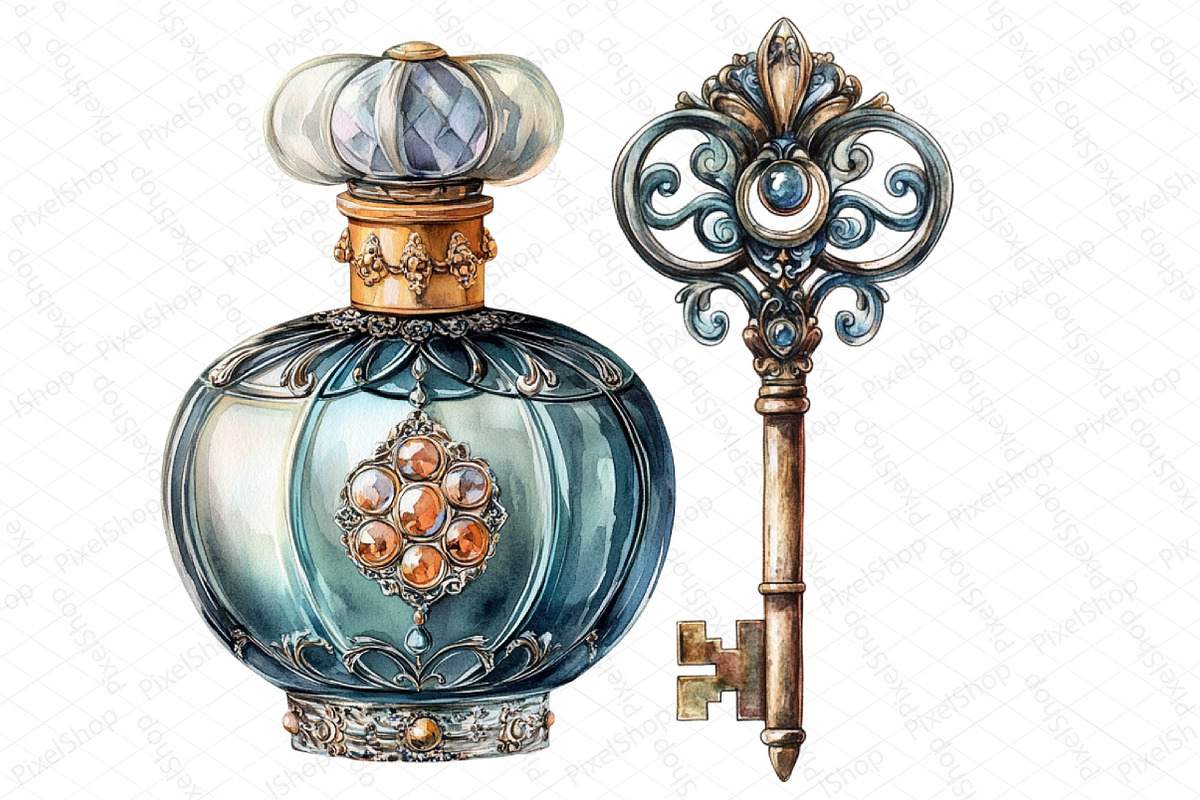 Watercolor Victorian Sketch Clipart, an Illustration by DreamPrint404 (Photo 2 of 6)