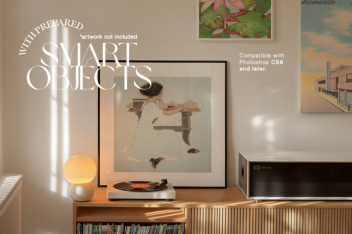 Square Frame Mockup Retro Scene, an Advertising Mockup by WasMockups (Photo 5 of 7)