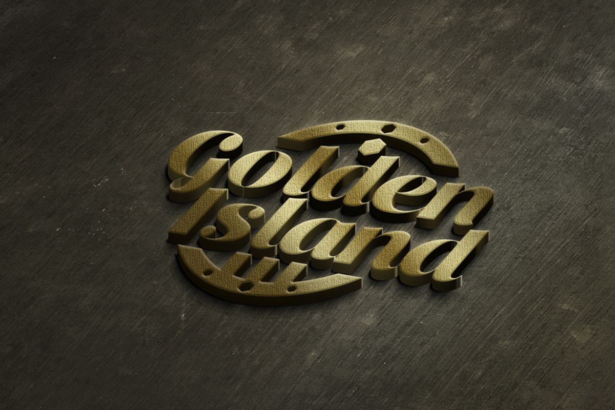 Gold logo Mock-Up Realistic, a Product Mockup by shaman (Photo 3 of 4)