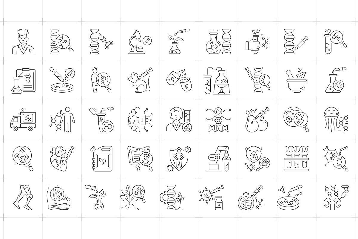 Animated Biotechnology Icons, an Outline Icon by Prosymbols (Photo 4 of 6)