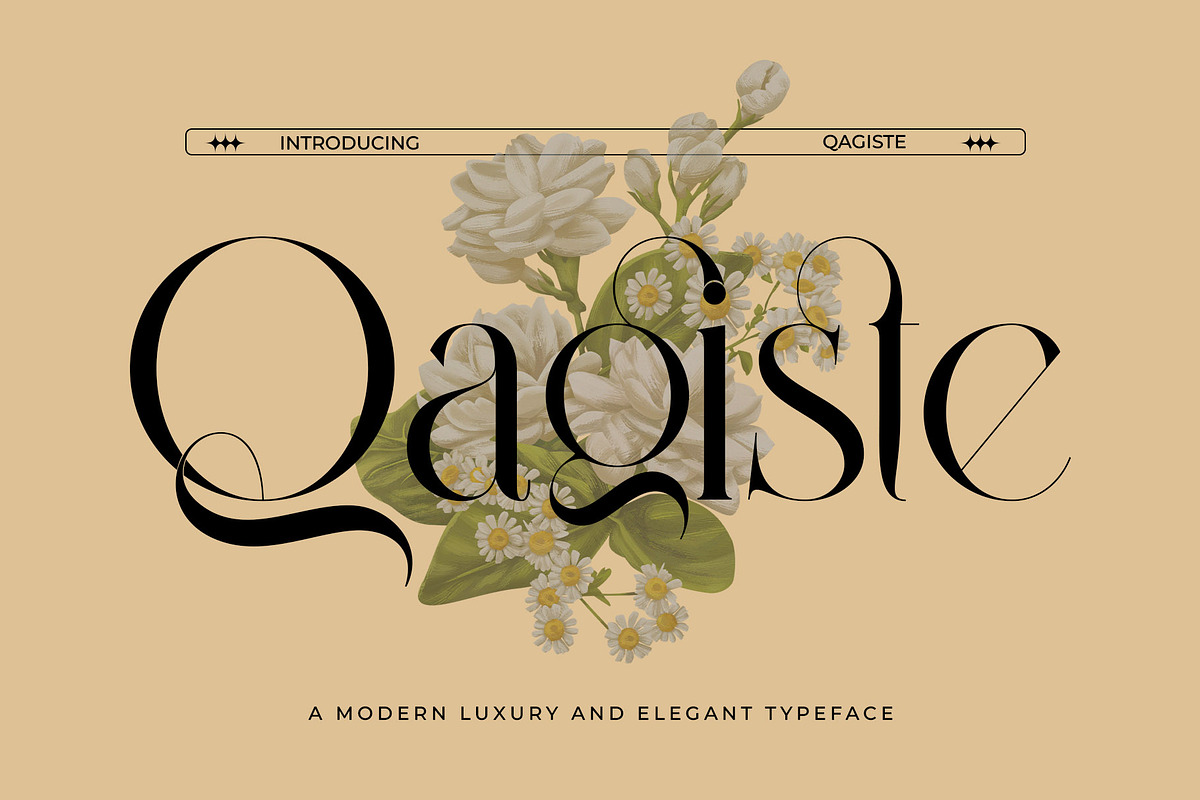 Qagiste Elegant Ligature Serif, a Serif Font by Alfinart (Photo 1 of 10)