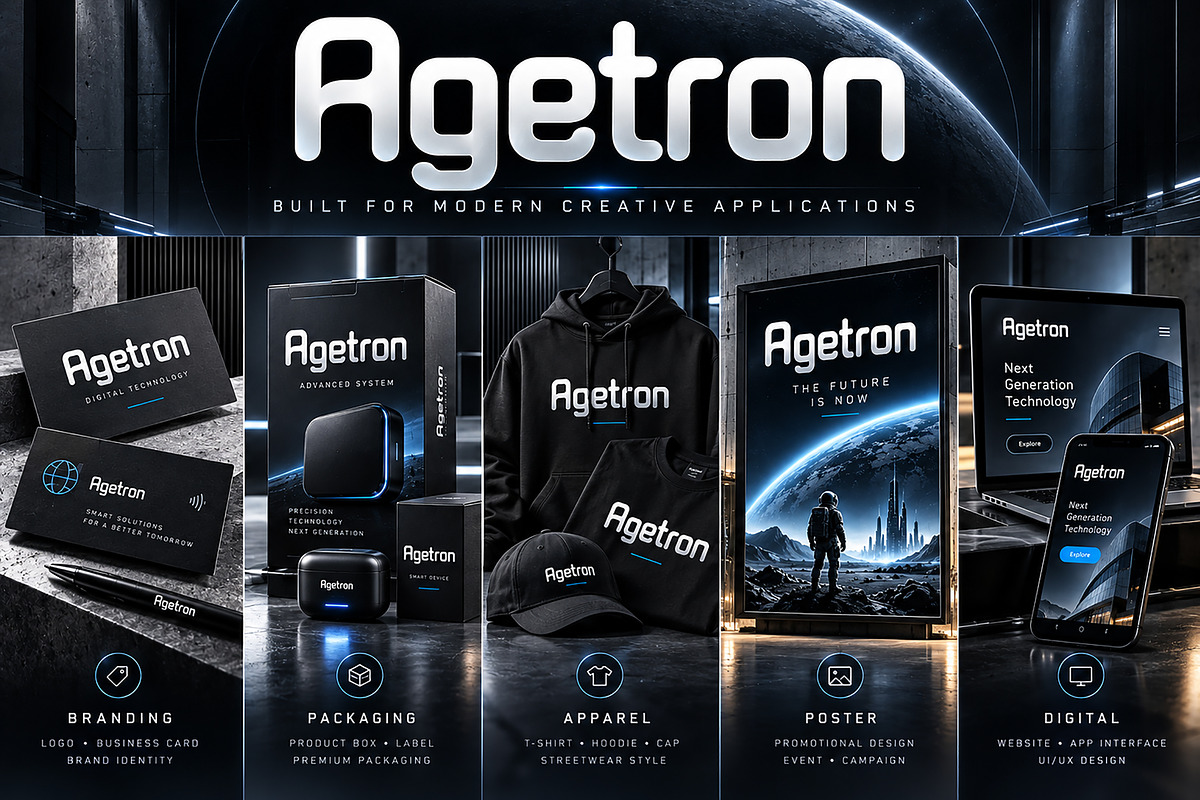 Agetron, a Sans Serif Font by Wow Magic (Photo 2 of 5)