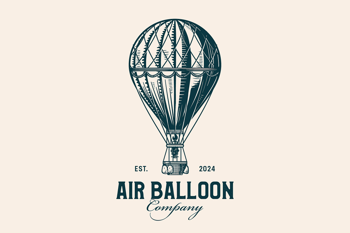 Vintage air balloon logo template, a Branding & Logo Template by zdson