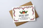 Christmas Vintage Floral Card, a Card Template by graphicforest (Thumbnail 2 of 2)