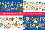 Día de los Muertos Clipart & Pattern, a Seasonal Illustration by VasilkovS (Thumbnail 6 of 7)