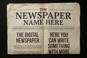 Newspaper Mockups Editable Content, a Books & Magazine Mockup by Luuqas Design (Thumbnail 3 of 4)
