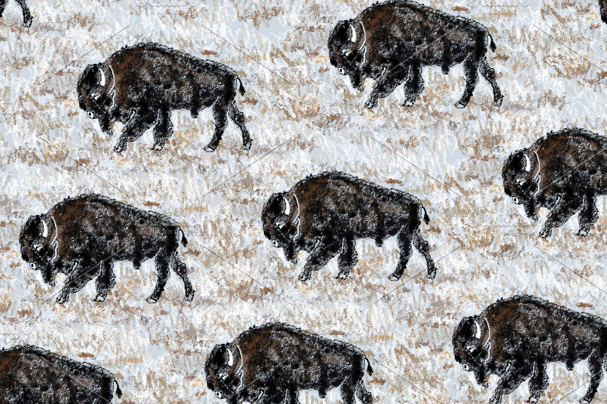 Snow Buffalo Wanderlust Collection, an Animal Illustration by Black Bunny Design Studio (Photo 8 of 11)