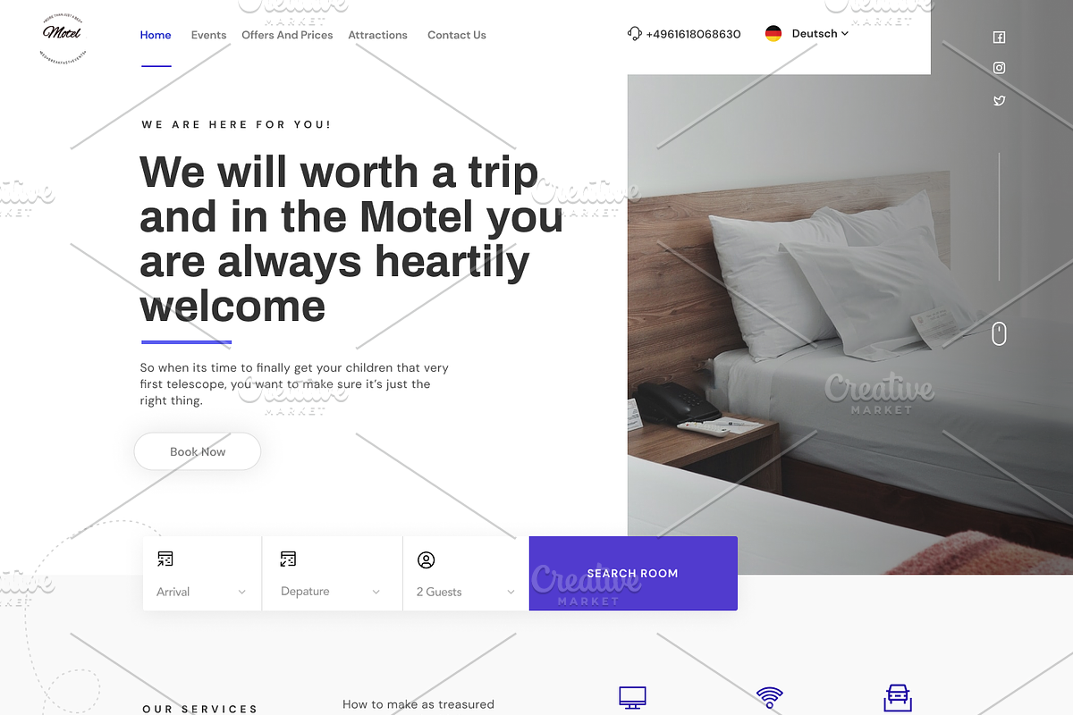 Hotel Booking Landing Page Template, a Landing Page Template by Themesmile (Photo 2 of 3)