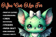 Green & White Halloween Clipart, an Illustration by CreationArt (Thumbnail 8 of 9)