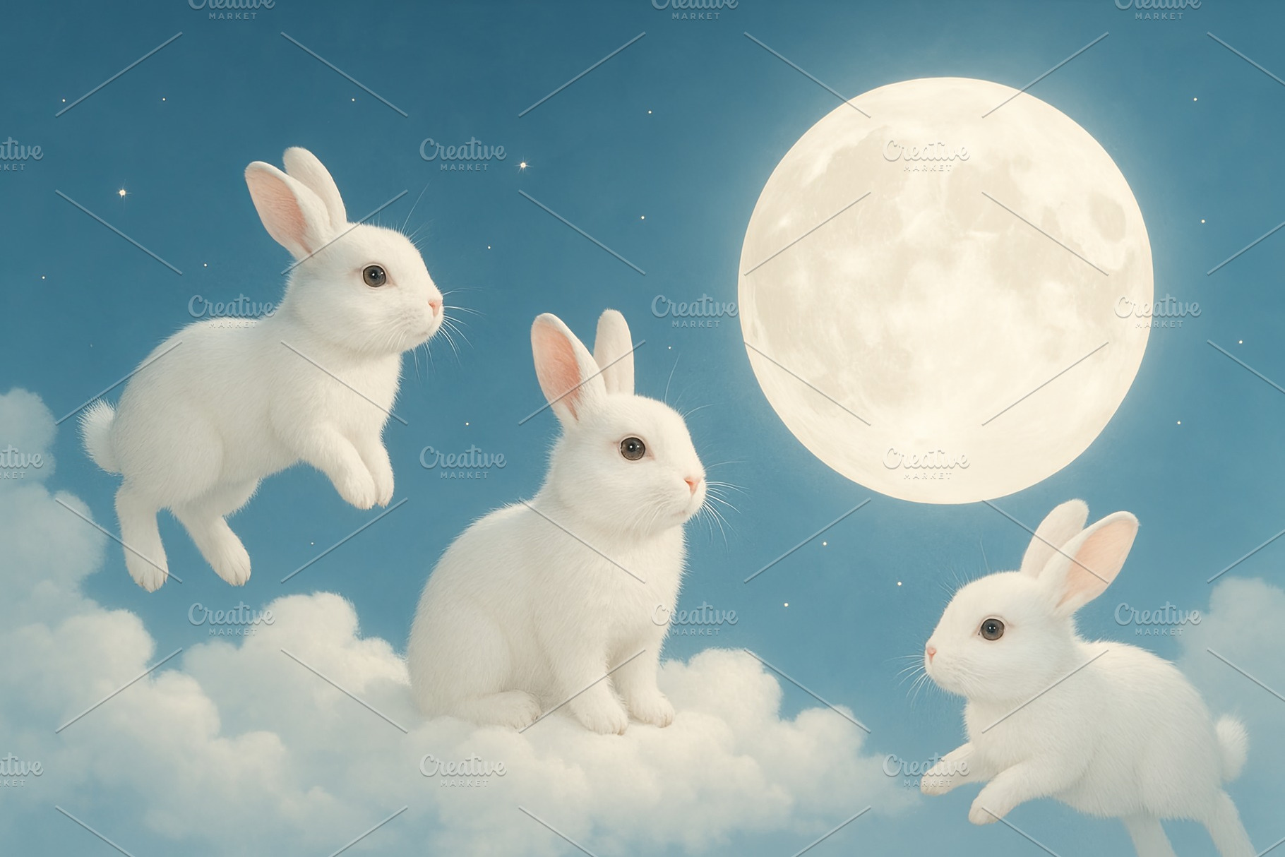 Mid autumn festival illustration wit, a Photo by Dvoevnore photos
