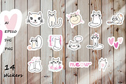 Cats Vector And PNG Clipart, an Animal Illustration by kh_cat (Thumbnail 1 of 2)