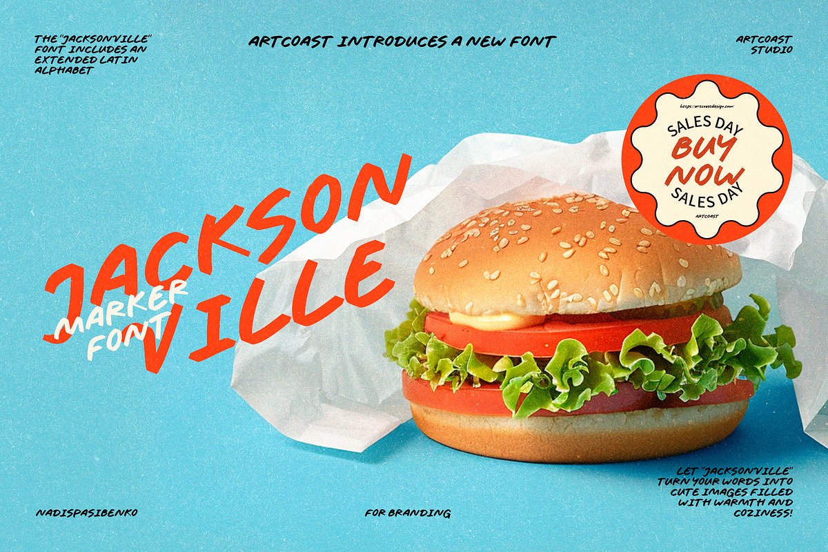 SA Jacksonville Marker Font, a Handwritten Font by Artcoast Fonts (Photo 1 of 7)