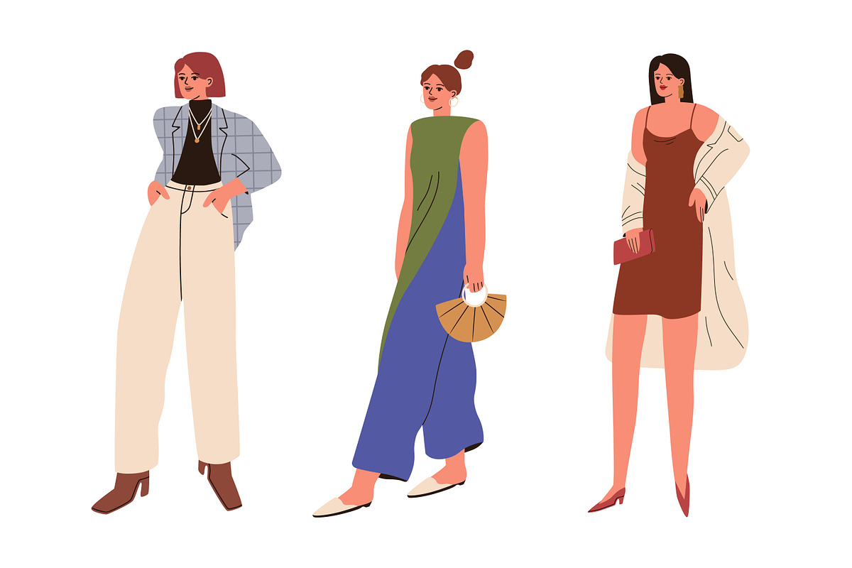 Stylish women in fashion clothes set, a Person Illustration by Good Studio (Photo 3 of 3)