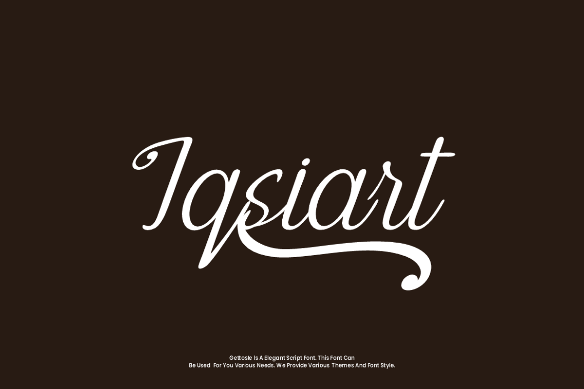 Gettosle - Elegant Script Font, a Handwritten Font by Iqsiart Studio (Photo 5 of 7)
