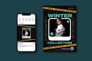 Winter Collection Flyer, a Flyer Template by iDoodle Studio