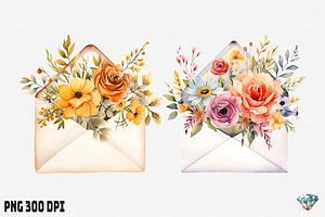 Vintage Envelope Flowers