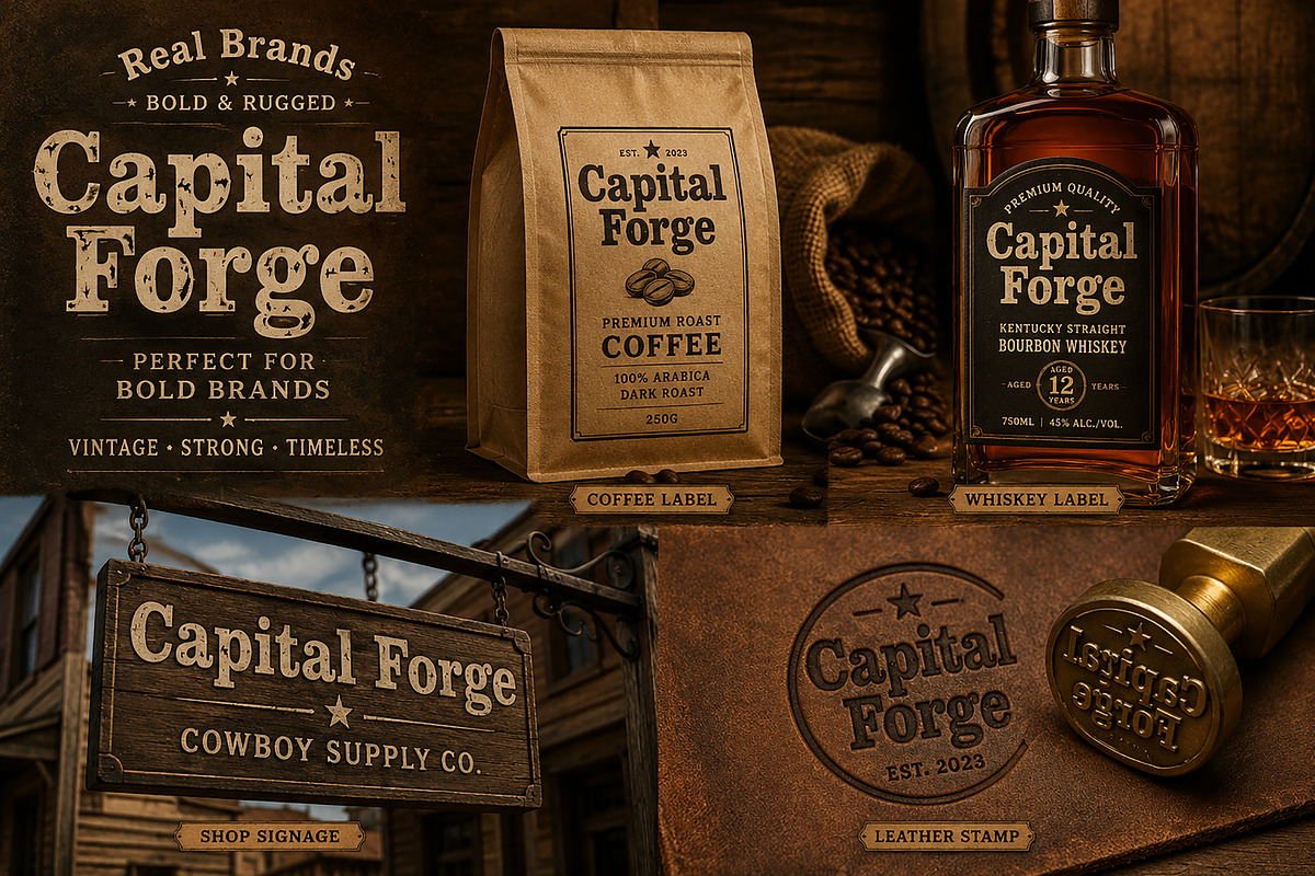 Capital Forge, a Slab Serif Font by Wow Magic (Photo 2 of 4)