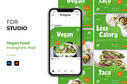 Vegan Food Instagram Post, a Social Media Template by FDR Studio (Thumbnail 1 of 6)