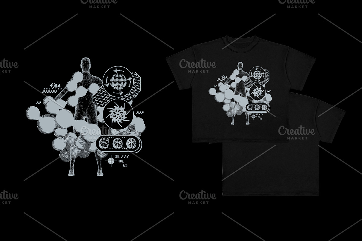 BRUTALISM PRINT FOR T-SHIRT / PART 3, an Object Graphic by BonkiStudio (Photo 4 of 7)