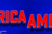 America PSD 3D Editable Text Effect, a Layer Style Add-On by TrueVector (Thumbnail 2 of 2)