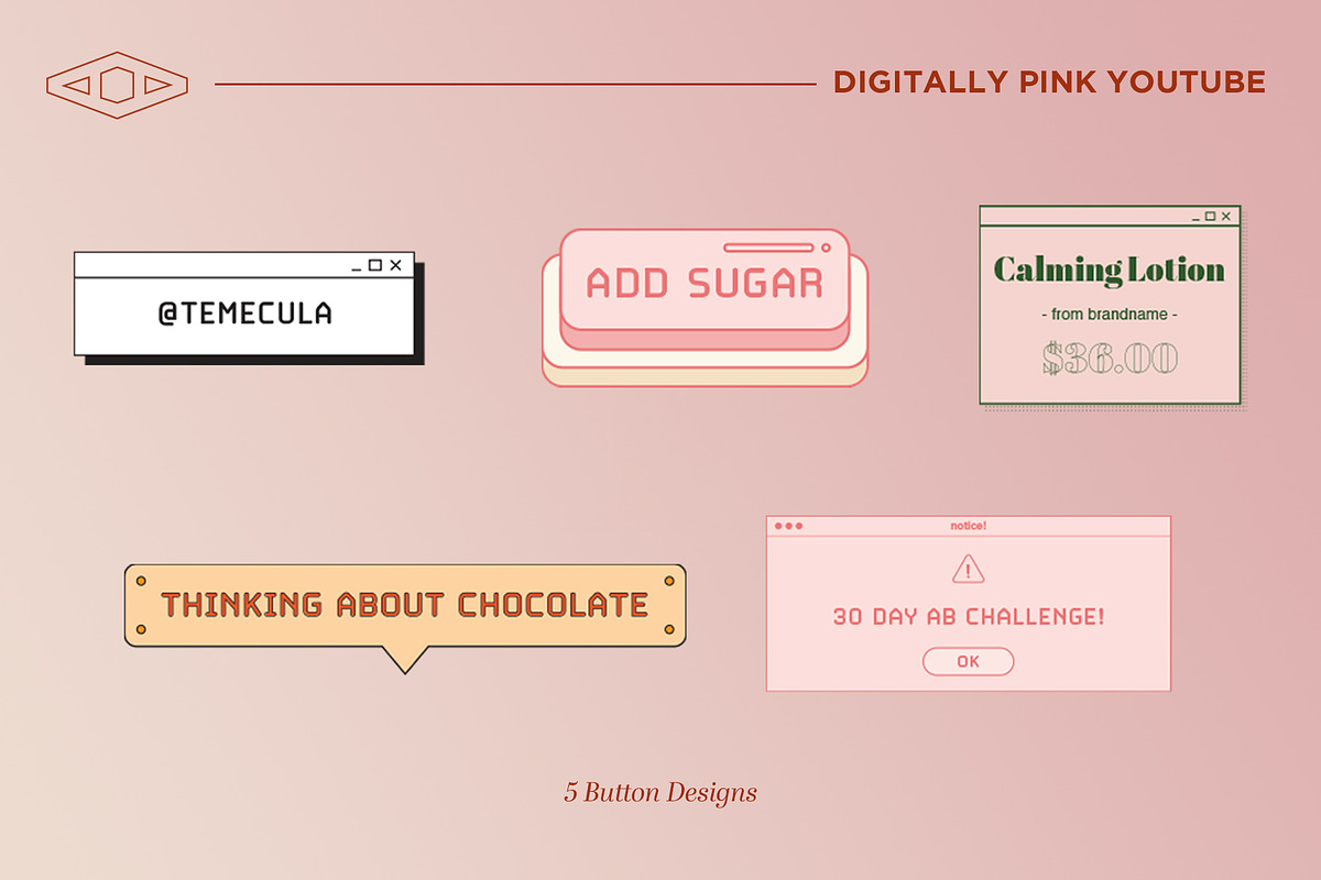 Digitally Pink Youtube Branding Kit, a Social Media Template by Tangerine Nation (Photo 16 of 16)