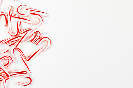 Christmas candy cane styled mockup featuring merry, happy, and christmas
