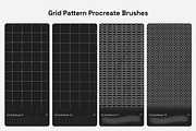 Grid Pattern Procreate Brushes, a Brush Add-On by Creative Veila (Thumbnail 7 of 9)