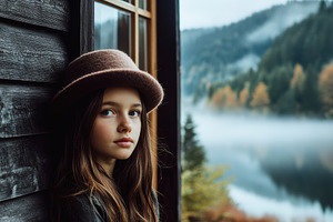 Girl in a Hat by the Window, a Person Photo by Virgo Studio