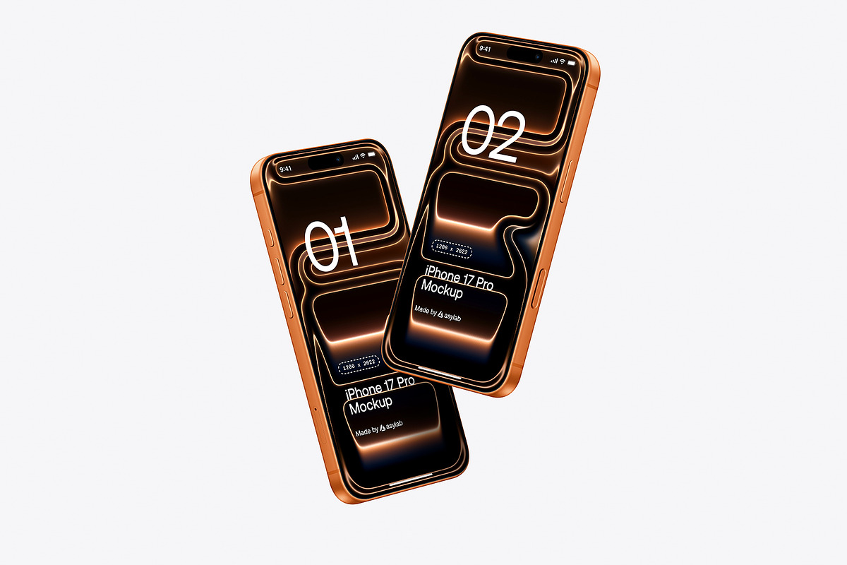 iPhone 17 Pro - 24 Mockups Scenes, an iPhone Mockup by Asylab (Photo 57 of 61)