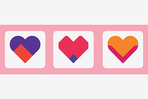 Minimal Geometric Love Logo Set, a Branding & Logo Template by Vectorium Studio
