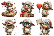Funny Valentine Sheep Clipart, an Illustration by Daily.Designs (Thumbnail 4 of 7)