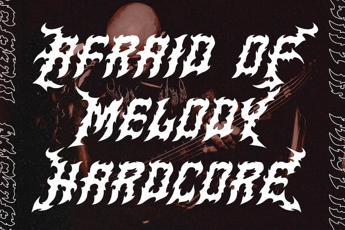 Dracursed - Death metal Font, a Script Font by AQR Studio (Photo 7 of 8)