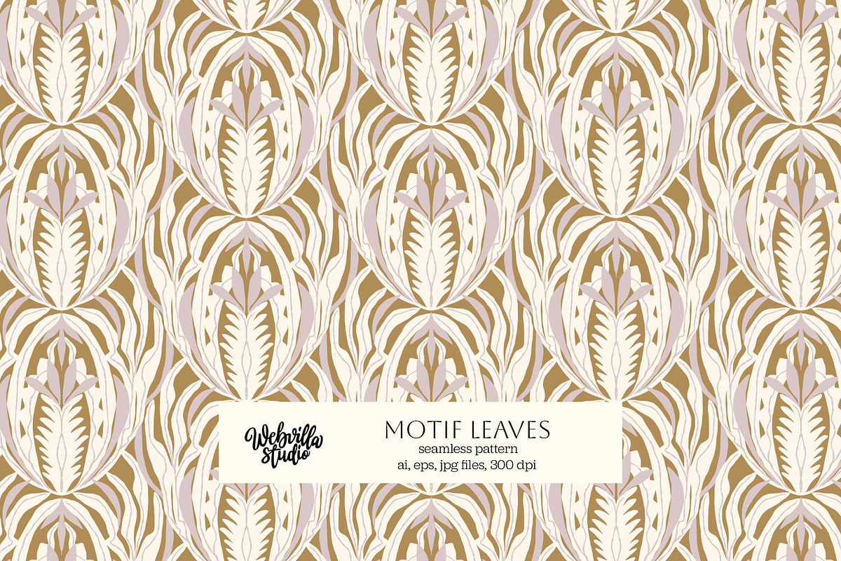 Motif Leaves Wallpaper, a Wallpaper Graphic by Bloomart Studio (Photo 1 of 7)