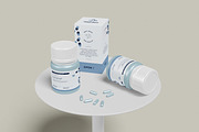 Supplement Pills Bottle Packaging Mo, a Cups & Container Mockup by Pexelcorner (Thumbnail 2 of 9)