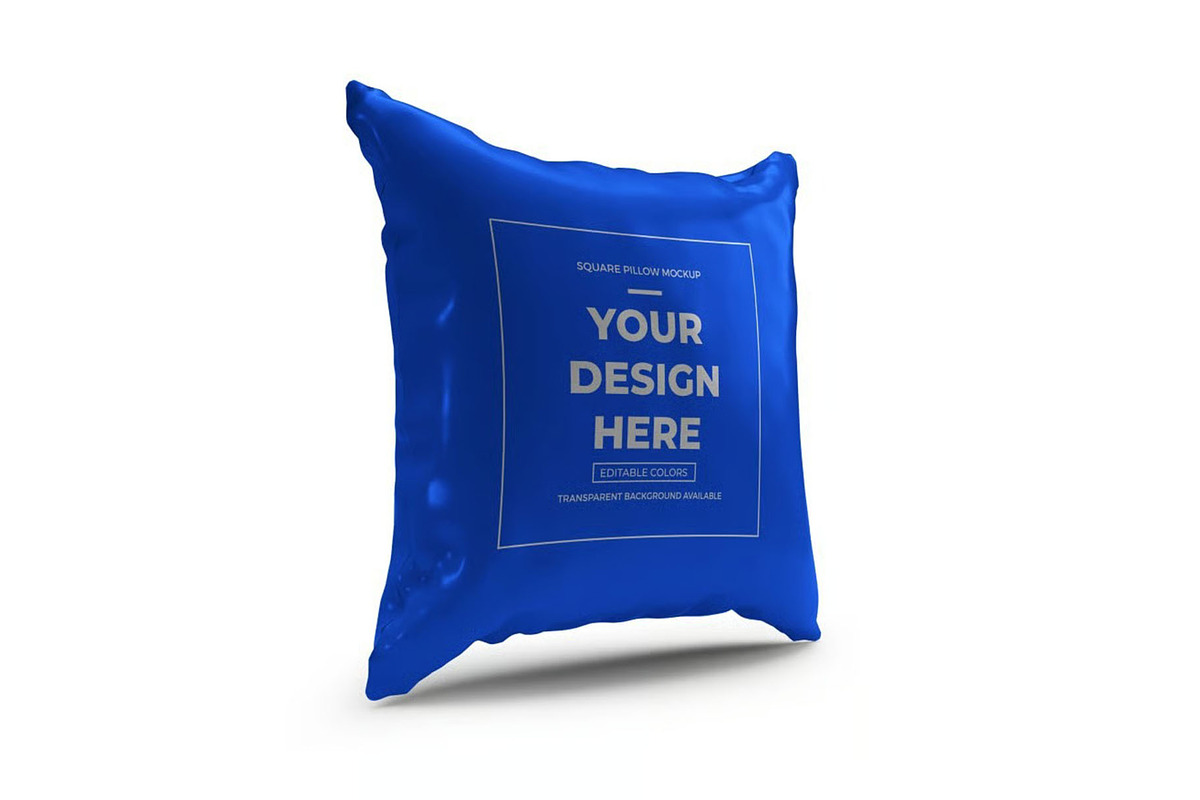 Square Pillow Mockup Template Set, a Household Mockup by DesignRushMarket (Photo 8 of 11)