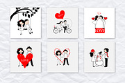 Doodle cute couples, an Illustration by AnastasiaFears (Thumbnail 4 of 5)