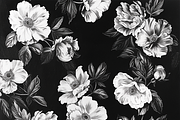 Vintage Black White Flowers, a Background Graphic by Printable Treasure (Thumbnail 6 of 8)
