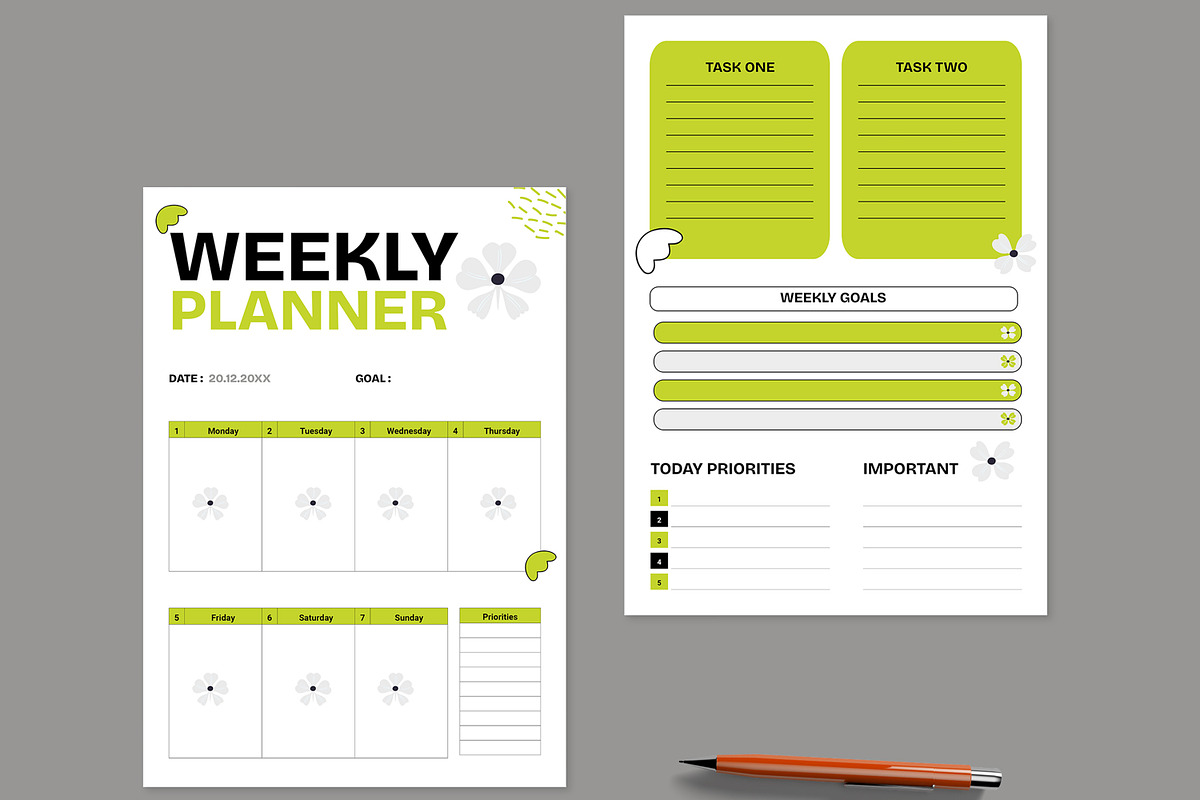 Weekly Planner Template, a Stationery Template by ContestDesign (Photo 2 of 3)