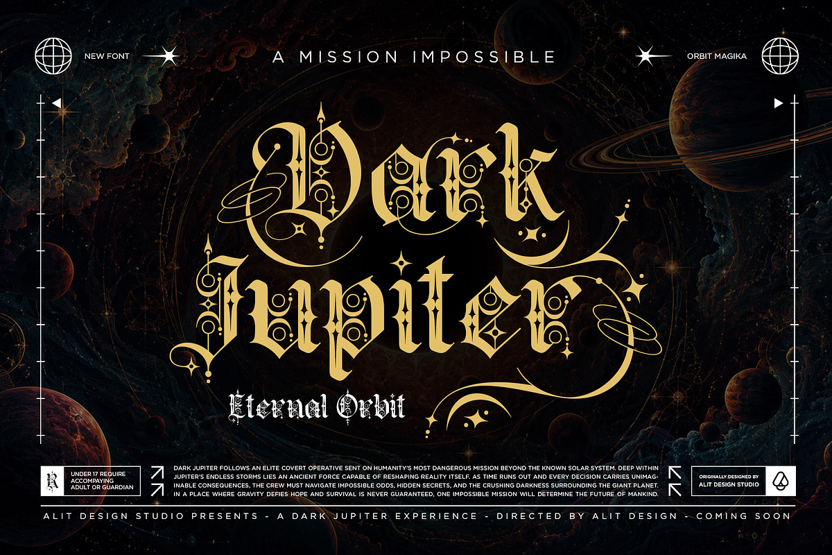 Orbit Magika Typeface, a Blackletter Font by alit design (Photo 3 of 17)