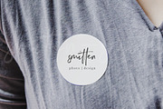 Round sticker on dress stock photo containing stock photography and styled, a Beauty & Fashion Photo by Smitten Photo & Design (Thumbnail 2 of 2)