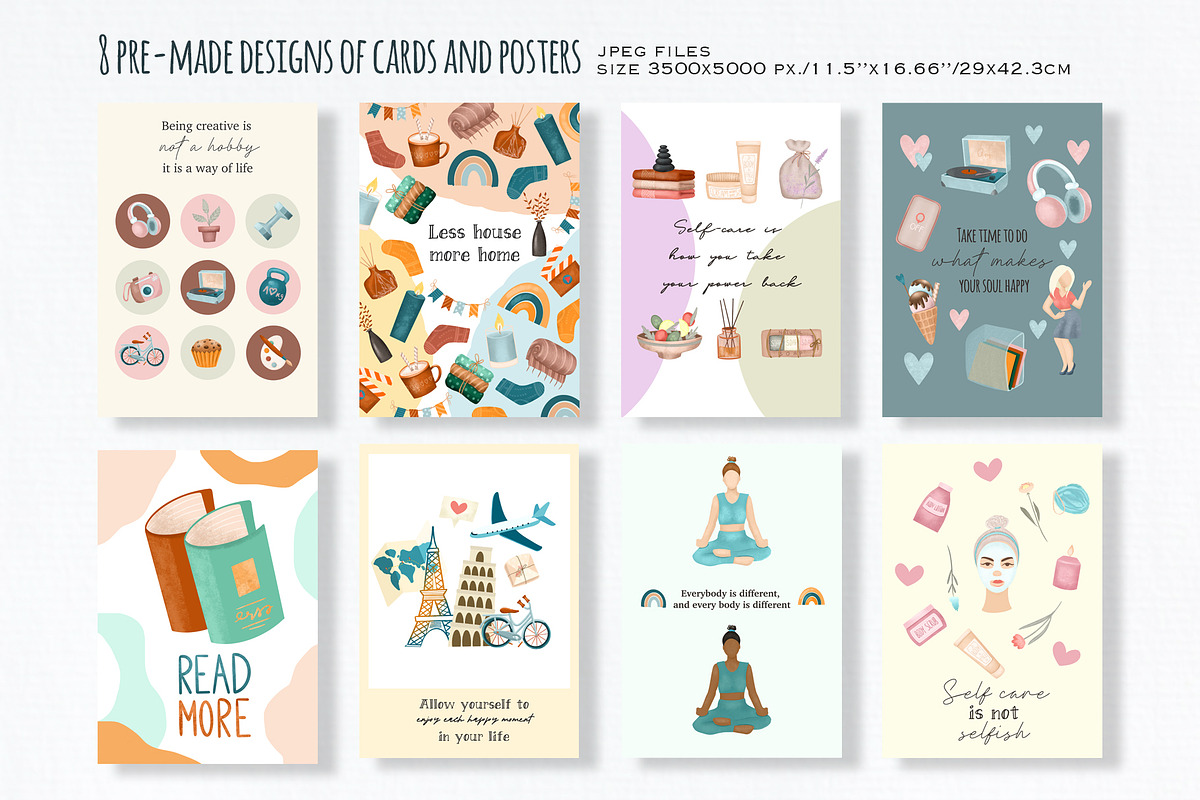 Self care, hobby, home & good mood, a Decorative Illustration by Skliarova (Photo 4 of 14)